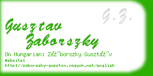 gusztav zaborszky business card